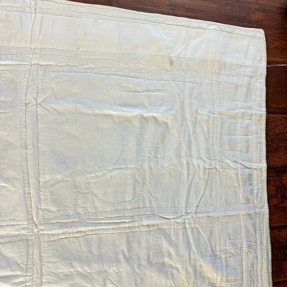 VTG Teddy Bear Quilt Appliqué Nursery Baby Blanket Cottagecore Cotton Patchwork